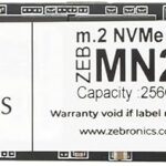 ZEBRONICS ZEB-MN26 256GB M.2 NVMe Solid State Drive (SSD), with 1900MB/s Read Speed, PCIe Gen 3.0, Next Level Performance, Ultra Low Power Consumption, Thermal Management and Silent Operation.