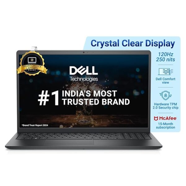 Dell 15 Thin & Light Laptop, Intel Core i5-1235U Processor/16GB DDR4 + 512GB SSD/Intel UHD Graphics/15.6" (39.62cm) FHD Display/Win 11 + MSO'21/15 Month McAfee/Carbon Black/Spill Resistant KB/1.69kg
