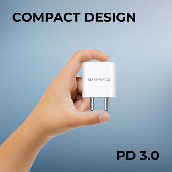 Zebronics MA106B Type C + USB Charger, Dual Output, 20W max, Multi Protocol, for iPhone | Android Smartphones | Tablets, PD 3.0 Adapter, Rapid Charge, Wide Voltage Support, Built in protections - Image 7