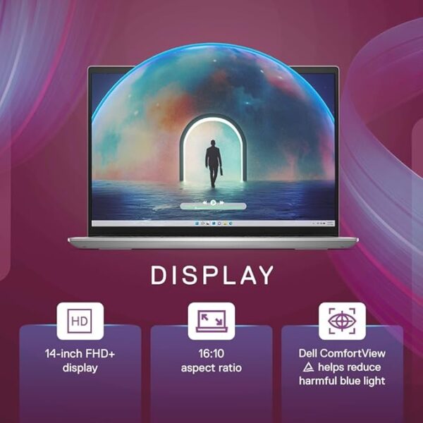 Dell Inspiron 5430 Laptop, Intel Core i5-1335U Processor/ 8GB/ 512GB SSD/ 14.0" (35.56cm) FHD+ Comfort View/Backlit KB/Windows 11+MSO'21/15 Month McAfee/Platinum Silver, Thunderbolt 4.0 Port,1.59kg - Image 2