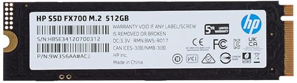 HP FX700 512GB NVMe Gen4x4 7000 MB/s,m2 ssd,4 tb ssd,nvme,pcie 4.0,gen4 ssd - Image 2
