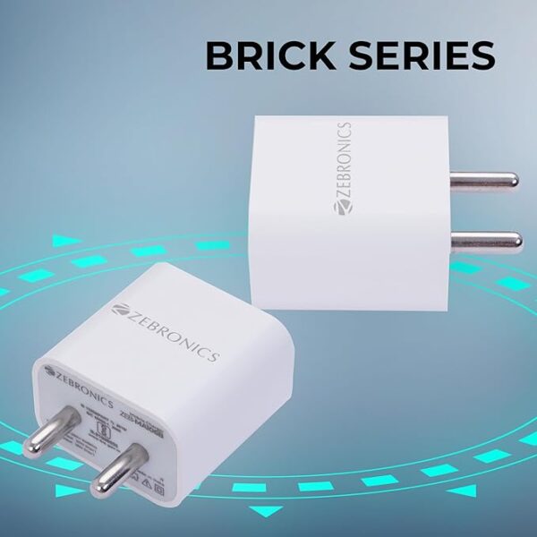 Zebronics MA106B Type C + USB Charger, Dual Output, 20W max, Multi Protocol, for iPhone | Android Smartphones | Tablets, PD 3.0 Adapter, Rapid Charge, Wide Voltage Support, Built in protections - Image 2