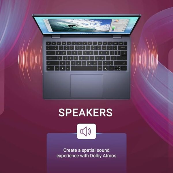 Dell Inspiron 5440 Laptop, Intel Core i5-1334U Processor, 16GB, 512GB, 14" (35.56cm) FHD Dispplay, Backlit Keyboard, Windows 11 + MSO'21, 15 Month McAfee Antivirus, Ice Blue, 1.54kg - Image 5