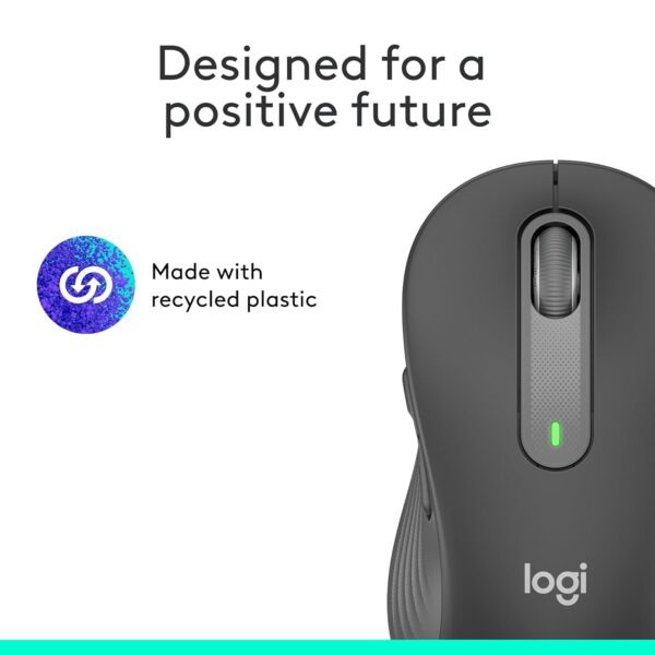 Logitech Signature M650 Wireless Mouse - for Small to Medium Sized Hands, 2-Year Battery, Silent Clicks, Customisable Side Buttons, Bluetooth, for PC/Mac/Multi-Device/Chromebook -Graphite - Image 10