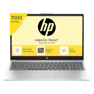 HP 15 AMD Ryzen 3 7320U (8GB Ram/512GB SSD/Fhd/15.6" (39.6 Cm)/Backlit Keyboard/Windows 11/Ms Office 21/1.59Kg/Silver) Fc0026Au Laptop