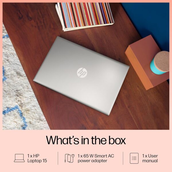 HP 15, 13th Gen Intel Core i5-1334U, 16GB DDR4, 512GB SSD, (Win 11, Office 21, Silver, 1.59kg), Anti-Glare, 15.6-inch(39.6cm) FHD Laptop, Iris Xe Graphics, FHD Camera, Backlit KB, fd0316TU/fd0315TU - Image 2