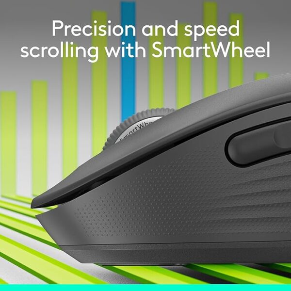 Logitech Signature M650 Wireless Mouse - for Small to Medium Sized Hands, 2-Year Battery, Silent Clicks, Customisable Side Buttons, Bluetooth, for PC/Mac/Multi-Device/Chromebook -Graphite - Image 2