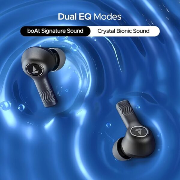 boAt Nirvana Iris Truly Wireless in Ear Ear Buds w/Up to 32 dB Active Noise Cancellation,120 Hrs Playback,Crystal Bionic Sound Powered by HiFi,Beast Mode,ENx Tech,Hearables App(Crystal Black) - Image 7