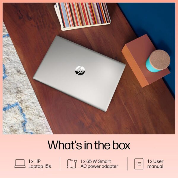 HP 15s Intel Core i5 12th Gen (16GB DDR4 RAM/ 512 GB NVMe M.2 SSD/Windows 11 / MS Office'2021 / FHD 15.6" (39.6 cm) + Backlit Keyboard/Silver / 1.69 kg/Dual Speakers) fq5330TU / Laptop - Image 3