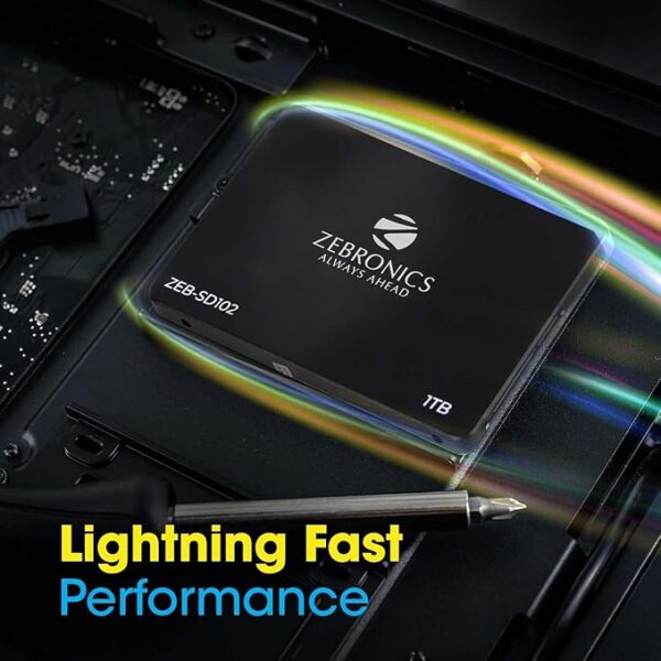 ZEBRONICS SD102 2.5" 1TB SSD, SATA III, 550MB/s Data Speed, Ultra Low Power, Silent Operation, S.M.A.R.T. Technology and Thermal Management - Image 6