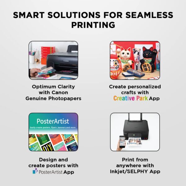 Canon PIXMA MegaTank G3000 All in One WiFi Inktank Colour Printer with 2 Additional Black Ink Bottles - Image 3