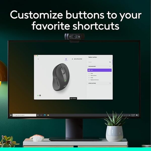 Logitech Signature M650 Wireless Mouse - for Small to Medium Sized Hands, 2-Year Battery, Silent Clicks, Customisable Side Buttons, Bluetooth, for PC/Mac/Multi-Device/Chromebook -Graphite - Image 5