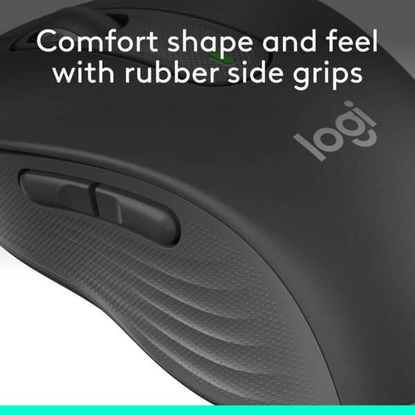 Logitech Signature M650 Wireless Mouse - for Small to Medium Sized Hands, 2-Year Battery, Silent Clicks, Customisable Side Buttons, Bluetooth, for PC/Mac/Multi-Device/Chromebook -Graphite - Image 8