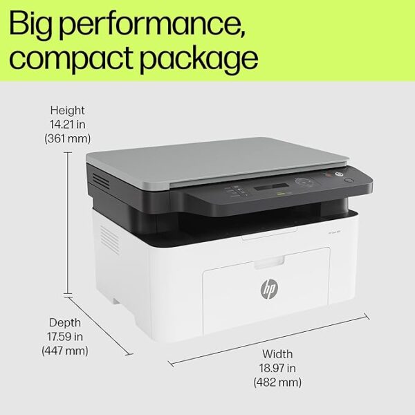 HP Laser MFP 1188a, Print, Copy, Scan, Hi-Speed USB 2.0, Up to 21 ppm, 150-sheet Input Tray, 100-sheet Output Tray, 10,000-page Duty Cycle, 1-Year Warranty, Black and White, 715A2A - Image 4