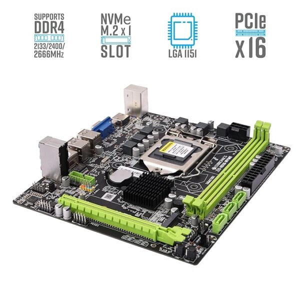 ZEBRONICS Z310 NVMe Micro-ATX Motherboard for LGA 1151 Socket, Supports Intel 6th, 7th, 8th & 9th Generation Processors, NVMe M.2 Slot, 5.1 Audio, DDR4 2666 MHz, Ports (RJ45 | SATA | USB 3.0 | HDMI) - Image 6