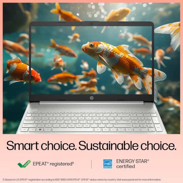 HP 15s Intel Core i5 12th Gen (16GB DDR4 RAM/ 512 GB NVMe M.2 SSD/Windows 11 / MS Office'2021 / FHD 15.6" (39.6 cm) + Backlit Keyboard/Silver / 1.69 kg/Dual Speakers) fq5330TU / Laptop - Image 4