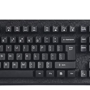 Live Tech Kb03 Pro Gaming Premium Membrane Gold Plated USB Rugged Body High Raised Multiple Function 19 Keys Anti Ghosting Full Size Keyboard High Cable Quality,Without Palm Rest(2 Yr Warranty)