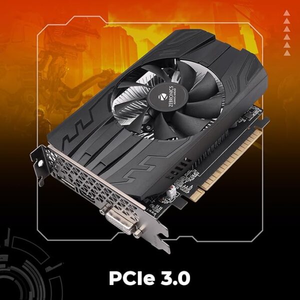 ZEBRONICS GTX1050TI-4GD5 Graphic Card with Display outputs HDMI, DVI & VGA,PCI Express x16 (pci_e), 4GB GDDR3 RAM - Image 2