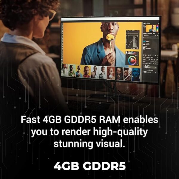 ZEBRONICS GTX1050TI-4GD5 Graphic Card with Display outputs HDMI, DVI & VGA,PCI Express x16 (pci_e), 4GB GDDR3 RAM - Image 5