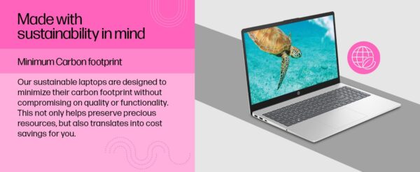 HP 15 AMD Ryzen 3 7320U (8GB Ram/512GB SSD/Fhd/15.6" (39.6 Cm)/Backlit Keyboard/Windows 11/Ms Office 21/1.59Kg/Silver) Fc0026Au Laptop - Image 5