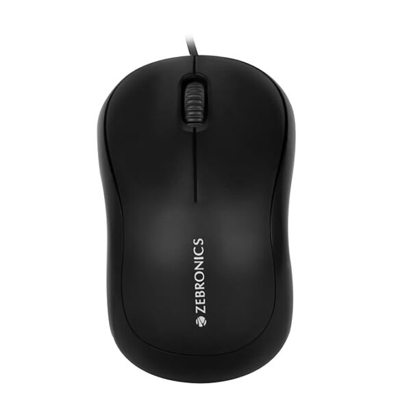 ZEBRONICS Zeb-Comfort Wired USB Mouse, 3-Button, 1000 DPI Optical Sensor, Plug & Play, for Windows/Mac, Black - Image 3