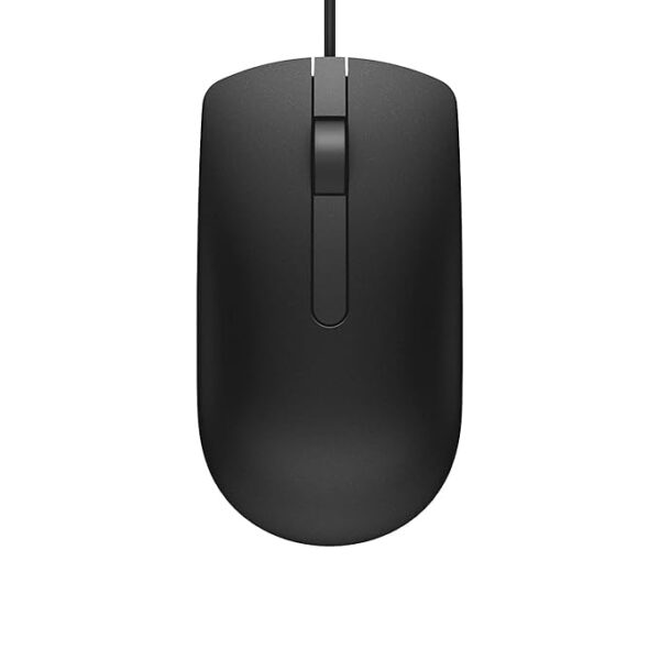 Dell MS116 Wired Optical Mouse, 1000DPI, LED Tracking, Scrolling Wheel, Plug and Play