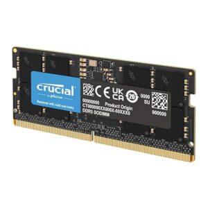 Crucial RAM 16GB DDR5 4800MHz CL40 Laptop Memory CT16G48C40S5 Black