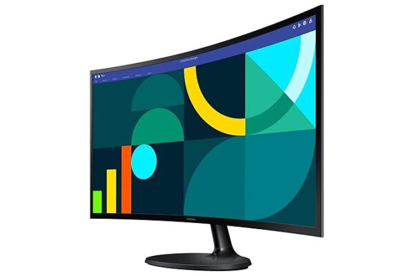 Samsung Essential Series 1800R Curved Monitor 24 Inch (59.8 cm) FHD (1,920 x 1,080 Resolution), 100 Hz, VA Panel, 4ms(GTG), D-Sub, HDMI, Headphone Jack (LS24D362GAWXXL, Black) - Image 2