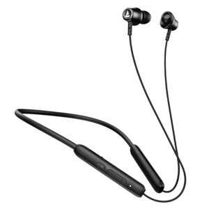 Boat Rockerz 245 v2 Pro, 30HRS Battery, ENx Tech, Fast Charge, Low Latency, Dual Pairing, Magnetic Ear Buds, IPX5, Type-C Interface, Bluetooth Neckband, Wireless with Mic Earphones (Active Black)