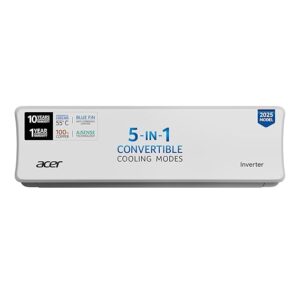 Acer 1 Ton 3 Star Split AC (5-In-1 Convertible Cooling Modes, AiSense Technology, ArcticWrap Cooling, PM 1.0 Microbacterial Filter, High Ambient Temperature of 55 °C -AR10AS3IS1HLE25)