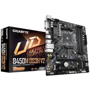 GIGABYTE B450M DS3H V3 (AMD Ryzen AM4/Micro ATX/M.2/HMDI/DVI/USB 3.1/DDR4/Motherboard)
