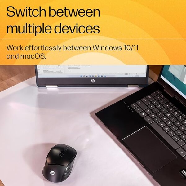 HP M120 Wireless Mouse, USB-A Nano Dongle, 2.4 Ghz Wireless Connection, 6 Buttons, Up to 1600 Dpi, Optical Sensor, Ergonomic Design, 12-Month Battery Life, 3-Year Warranty, 60G±5%, Black, 7J4G4Aa - Image 3
