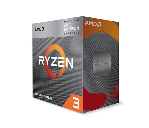 AMD Ryzen 3 4300G Desktop Processor with Integrated Radeon Graphics 7, 4 cores 8 Threads,4 MB L3 Cache Base Clock 3.8GHz Up to 4GHz AM4 Socket System Memory DDR4 Up to 3200 MT/s - 100-10000144BOX - Image 2