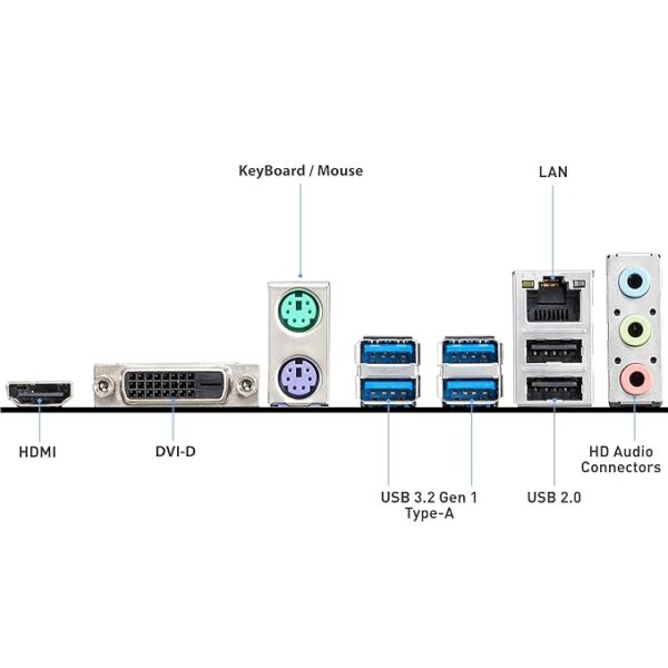 MSI A520M-A PRO Motherboard (AMD Ryzen 3000 3rd Gen AM4, DDR4, M.2, USB 3.2 Gen 1, HDMI, Micro ATX) - Image 6