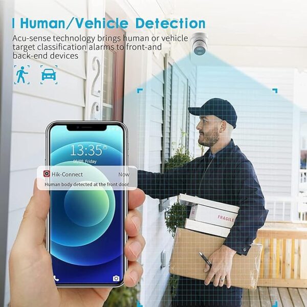 About this item Hikvision 2 MP Outdoor Bullet CCTV camera Compatible with 2mp & above DVR only Up to 20 m IR distance Analog HD output Usewell BNC/DC Connector - Image 6