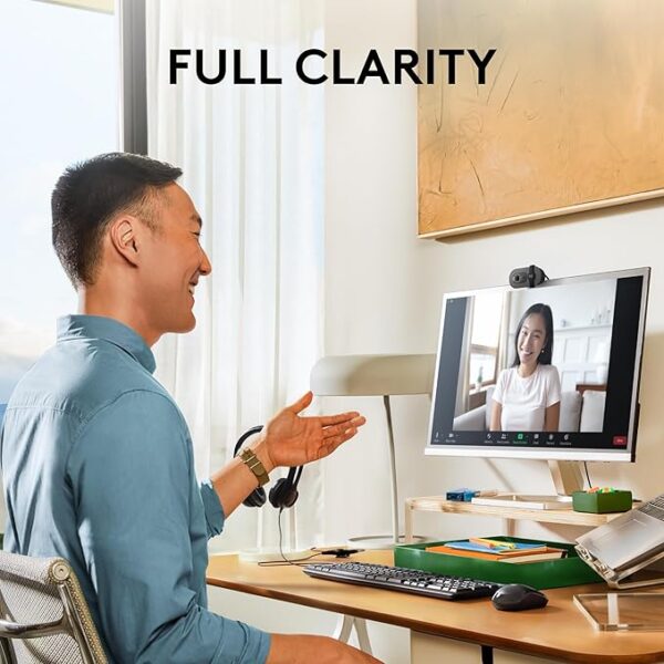 Logitech Brio 100 Full HD Webcam for Meetings and Streaming, Auto-Light Balance, Built-in Mic, Privacy Shutter, USB-A, for Microsoft Teams, Google Meet, Zoom and More- Graphite - Image 6