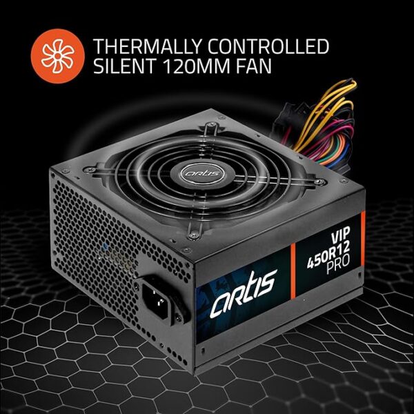 VIP 450R12 Pro SMPS Computer Power Supply Unit 120mm Smart Temperature Control Fan Supports The Latest ATX 12V Intel & AMD Platforms, Hi-Pot Tested (Black) - Image 5