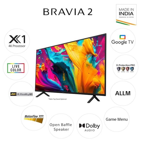 Sony BRAVIA 2 Series 108 cm (43 inches) 4K Ultra HD Smart LED Google TV K-43S20B (Black) - Image 5