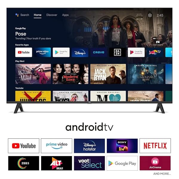 TCL 79.97 cm (32 inches) Metallic Bezel-Less S Series FHD Smart Android LED TV 32S5500AF (Black) - Image 5