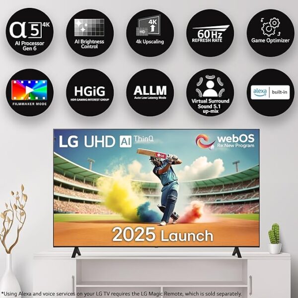 LG 139 cm (55 inches) UR75 Series 4K Ultra HD Smart LED TV 55UR75006LC - Image 6