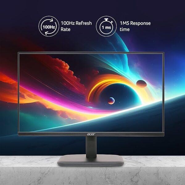 Acer EK220Q 21.5 Inch (54.61 cm) Full HD (1920x1080) Pixels VA Panel LCD Monitor with LED Back Light I 1 MS VRB, 100Hz Refresh I 250 Nits I HDMI & VGA Ports with HDMI Cable I Eye Care Features (Black) - Image 4