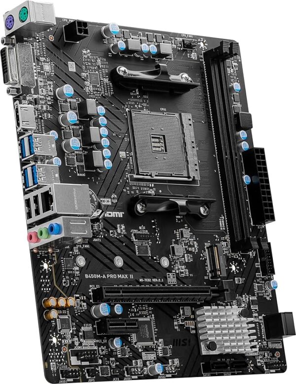 MSI B450M-A PRO MAX II Motherboard, Micro-ATX, AM4 DDR4 USB 3.2 Gen 1 HDMI - Image 6