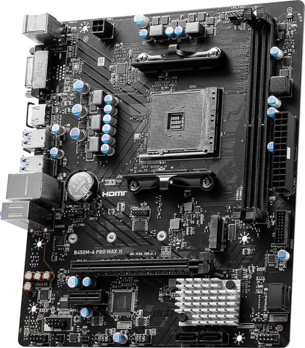 MSI B450M-A PRO MAX II Motherboard, Micro-ATX, AM4 DDR4 USB 3.2 Gen 1 HDMI - Image 5